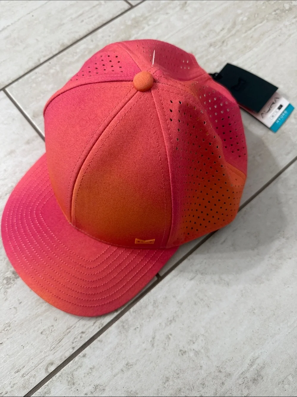Melin Gradient Pink-Orange Snapback Hat size XL.. sunset aura
